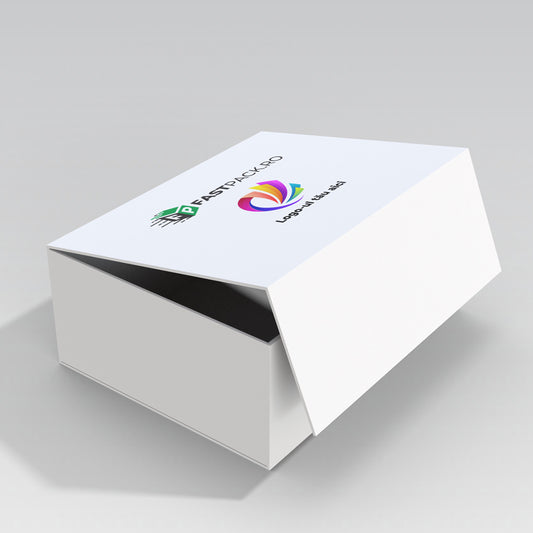 Cutie premium 250x200x100 mm cu închidere magnetică albă
