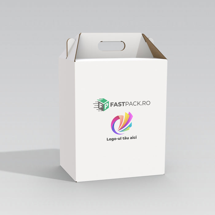 Cutie cu maner 250x150x330 mm personalizată