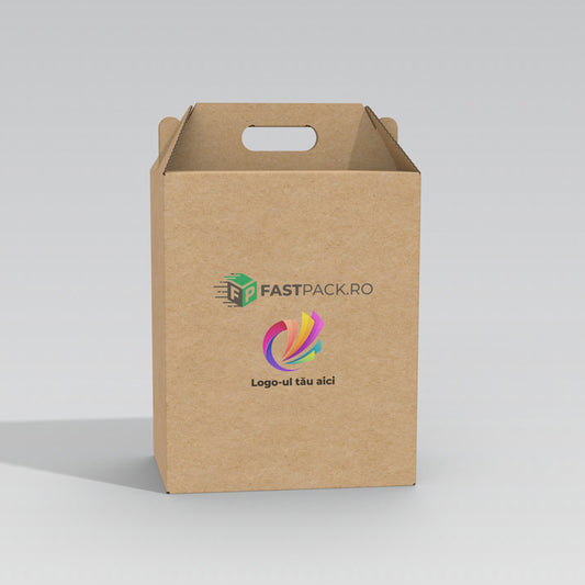Cutie cu maner 250x150x330 mm personalizată